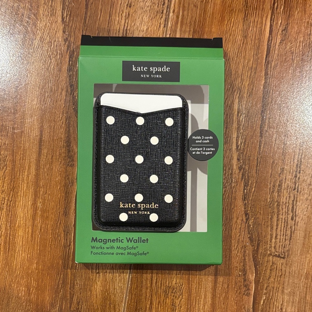 Kate Spade Black and White Polka Dot Card Holder